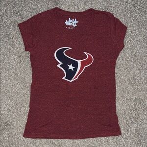 Women's Red Houston Texans V-Neck Top